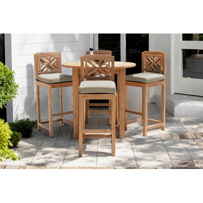 Ensemble de bar en bois massif avec tabourets Monterey