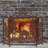 Metal Rustic Fireplace Screen 3-Panel Bear in Forest Design