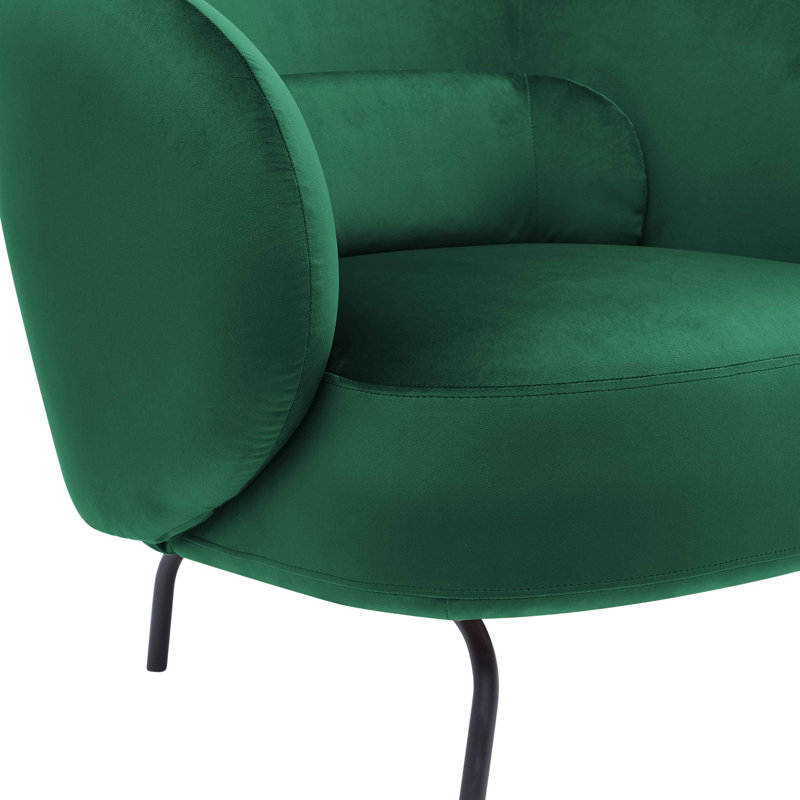 Jura 78Cm Wide Lounge Chair, Green Velvet