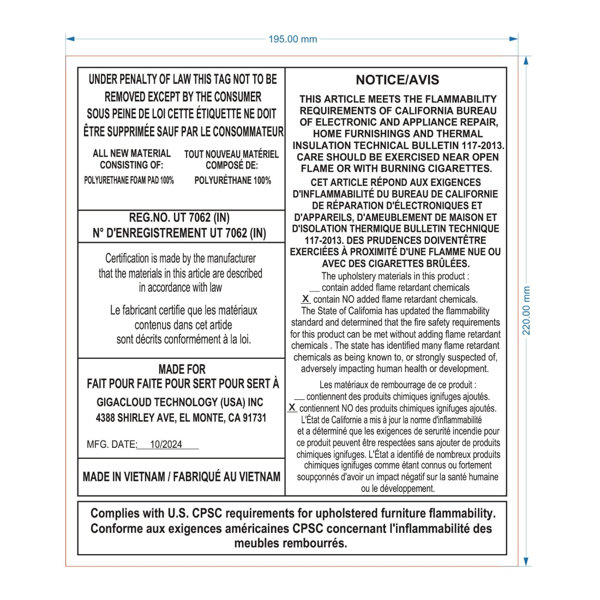 Dimensions du produit