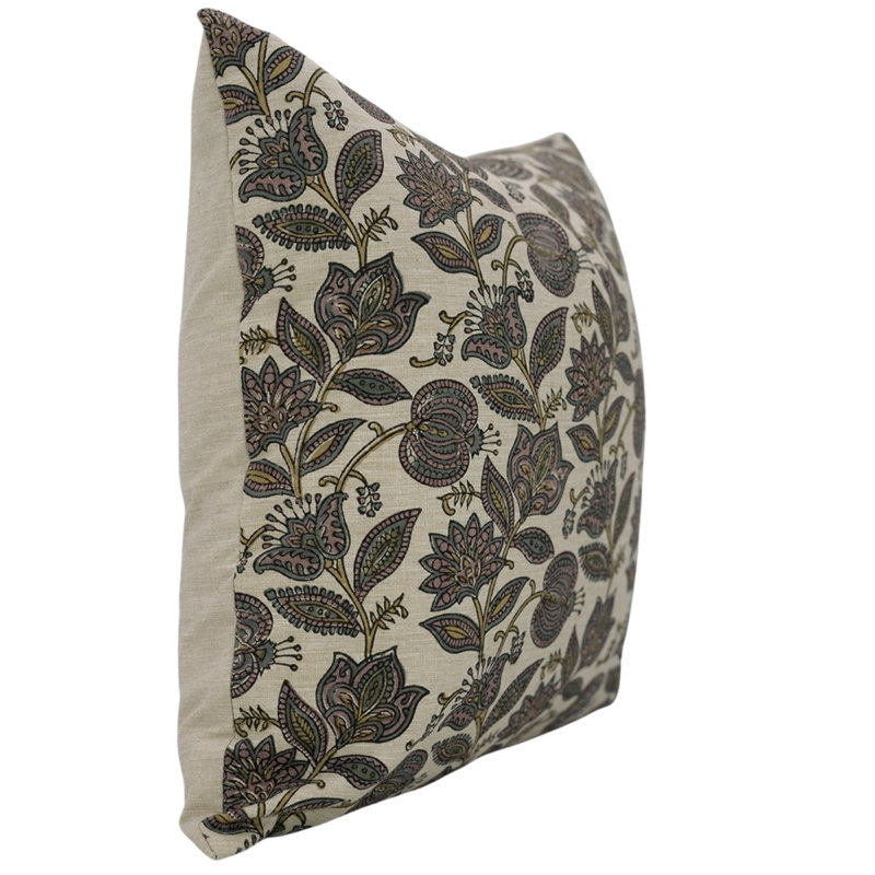 Housse de coussin fabriquée à la main de qualité supérieure Fabcline, crème anglaise crème, Carrée, H 24 po x l 24 po