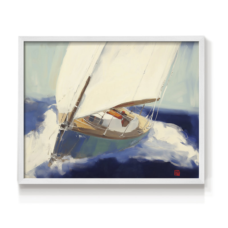 Nautical Series-XLII - Reproduction encadrée - Restickable, H 8 po x l 10 po, Blanc