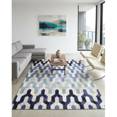 Tapis bleu Yavelyne Abani