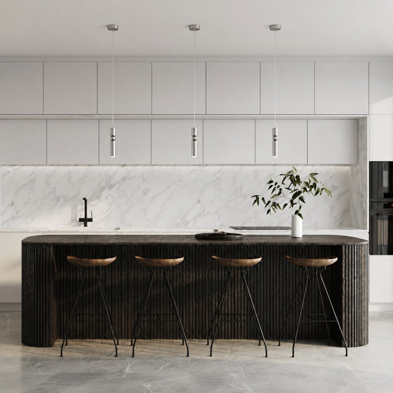 Luminaire suspendu cylindrique 1 lumière Modern