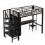 Lit mezzanine simple en métal avec bureau-1730906148