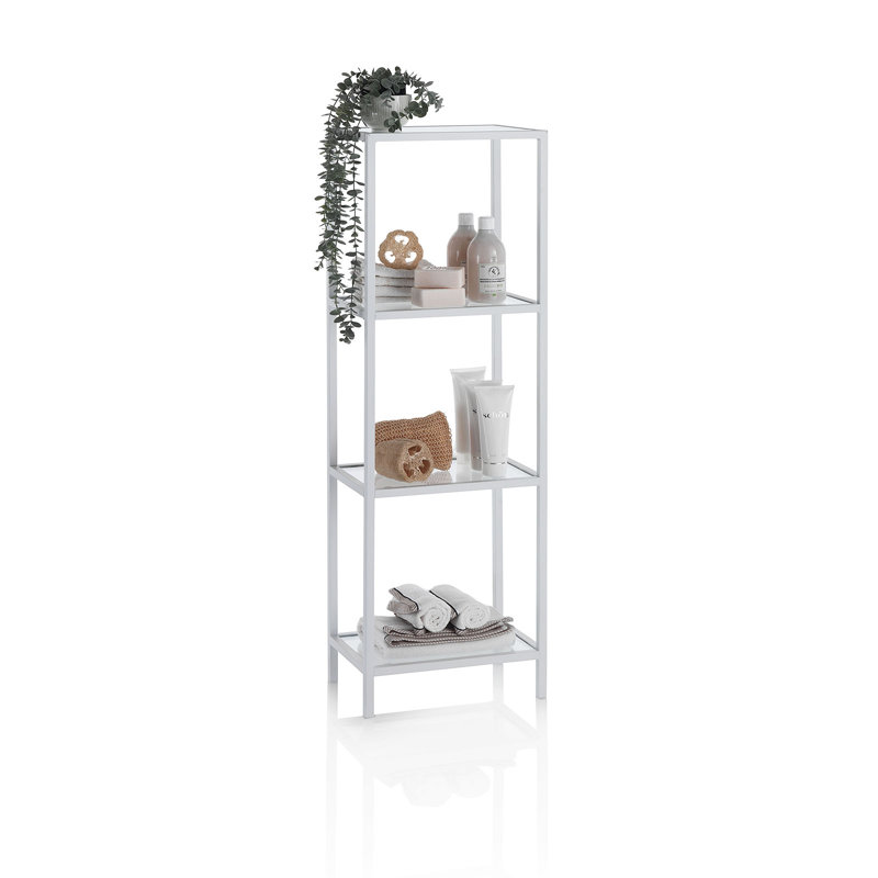Equan 36cm W Steel Shelving Unit, White