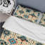 Ensemble de housse de couette en microfibre bleu / beige Nomadic Treasures-1281180735