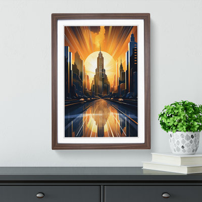 Skyline Art Deco No.2 - Framed Print