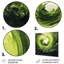 «Green Spiral Neon Fusion 2», art mural abstrait en métal-93363666