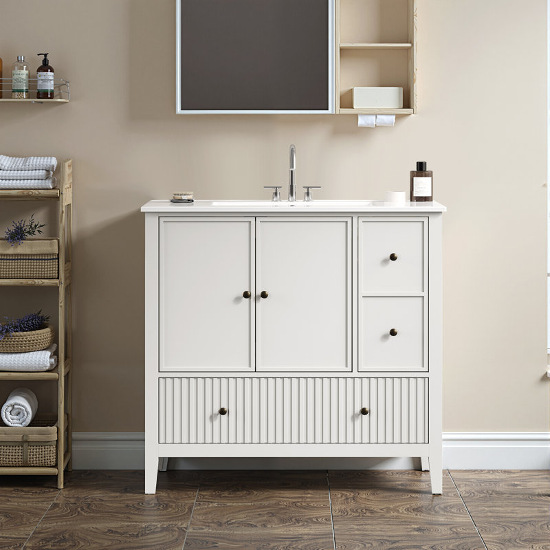 36“ Single Bathroom Vanity with Ceramic Top