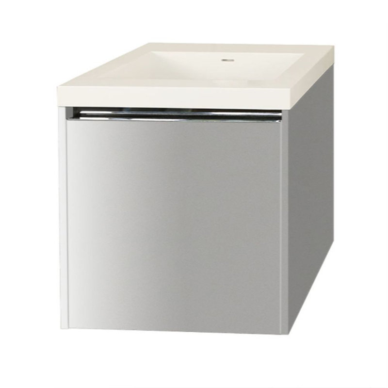 Kubista 23.75'' W Single Bathroom Vanity Base, Gloss Ardesia