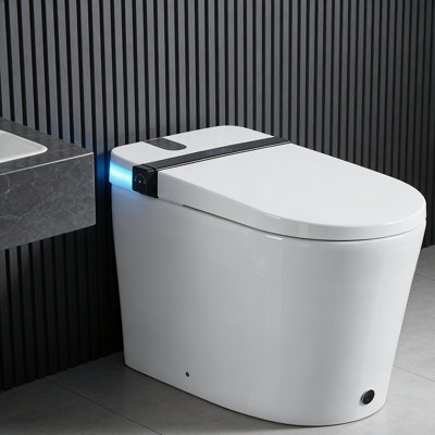 Smart toilets with Auto Open/Close, Auto Flushing, heated seat, LED Screen Display, soft-close, and Nozzle self-cleaning