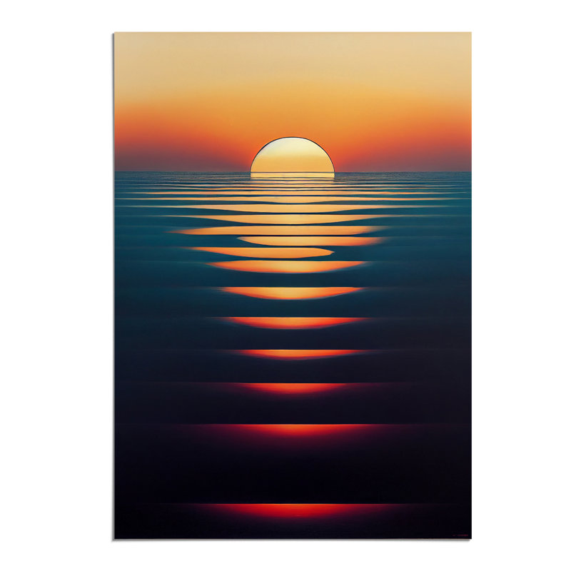 Reflective Sunset - Wall Art, 29.7cm H x 21cm W, Paper, No Matte