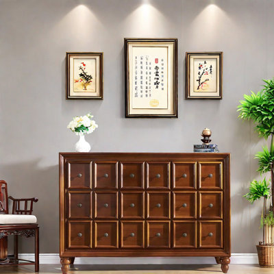 Commode d'appoint en bois massif