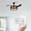 Ventilateur de plafond 42 po à 3 pales rétractables avec commande murale et ensemble d'éclairage inclus Mirya