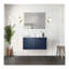 Meuble-lavabo gris foncé l 36 po x P 22 po avec plateau en marbre de Carrare-615414945-615414947