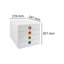Black Glossy Pop-Box for Storing A4+ Documents, 4 Closed Drawers, Smooth Drawer Action - /Silver-134279534