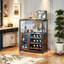 Armoire à vin à 3 niveaux avec lumières DEL pour la cuisine, le salon et le bar-244405651