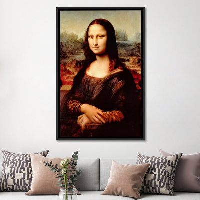 «Mona Lisa» par Leonardo Da Vinci, reproduction sur toile tendue