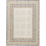 Hand-Knotted High-Quality Beige and Gray Area Rug