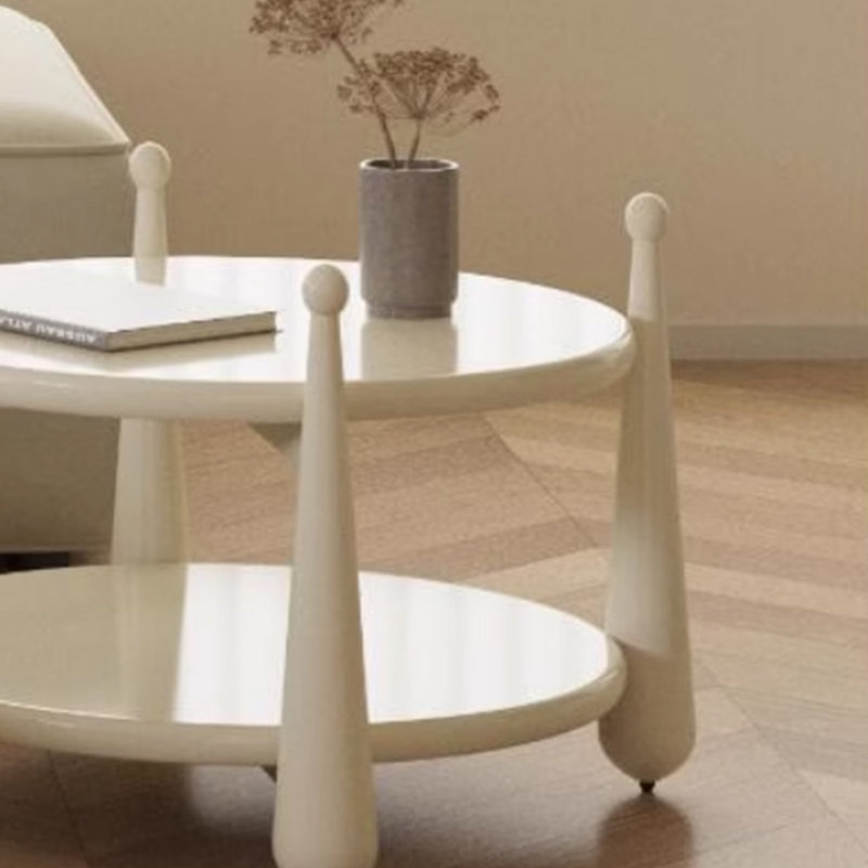 Table basse de style crème, H 15,74 po x L 31,49 po x l 31,49 po