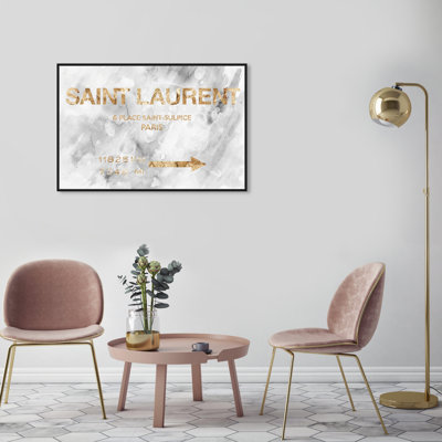 "Fashion and Glam" Saint Sulpice, panneau de signalisation en marbre - impression sur toile tendue