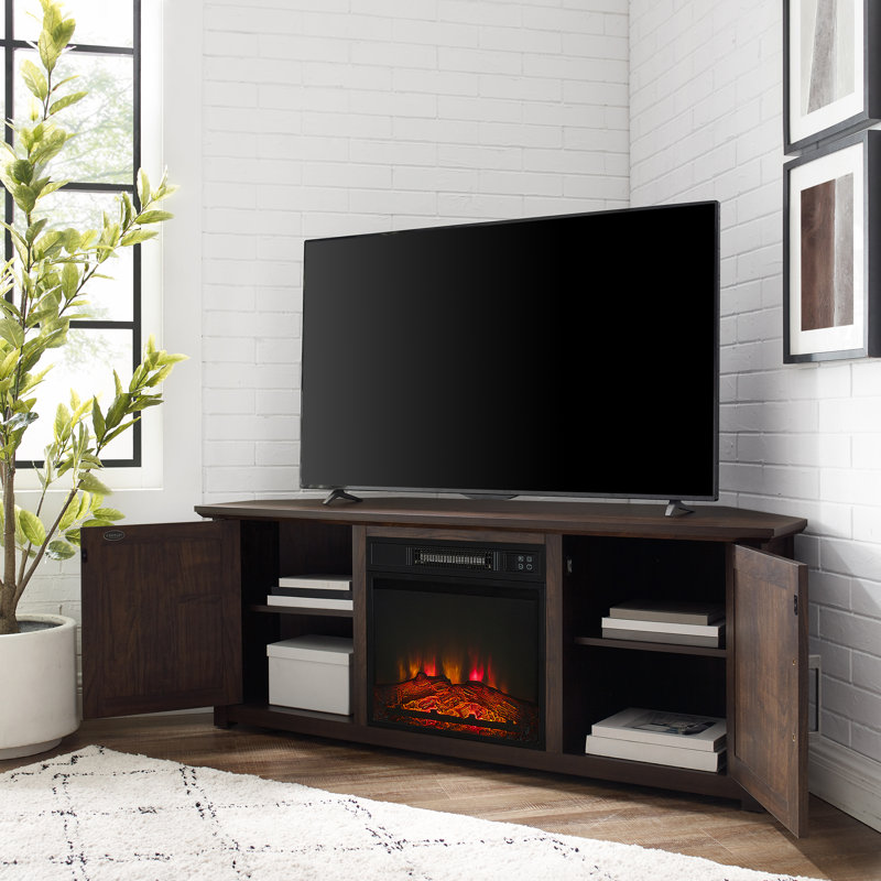 Meuble télé avec foyer électrique pour téléviseur de 60 po ou moins Rozier