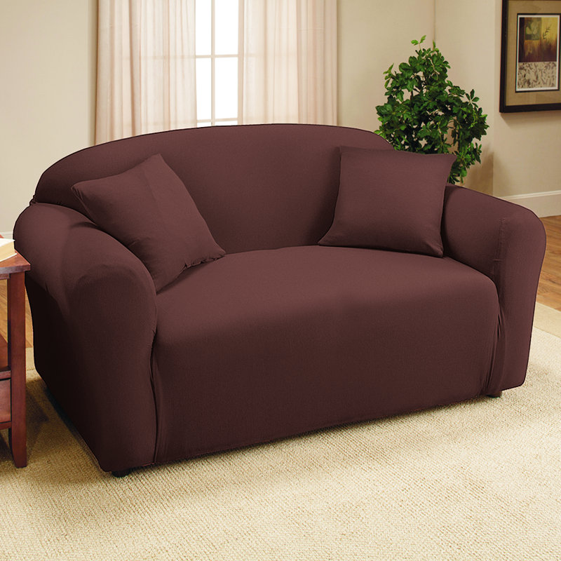 Housse pour causeuse à coussin en T, Brun