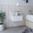 Adele Floating Nightstand , End Table, Side Table Drawer, Open Top Shelves -White-270982228