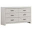 Ensemble de chambre avec lit à panneaux 4 pièces White