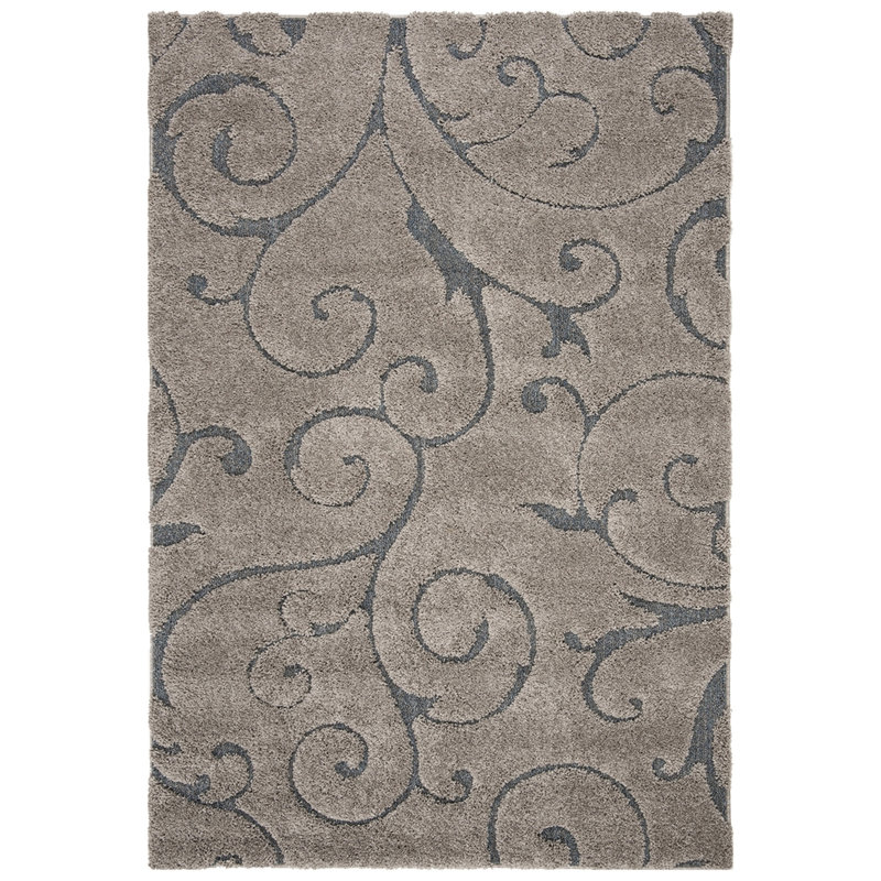 Tapis Amza, Rectangle 2 pi 3 po x 4 pi, Crème/bleu
