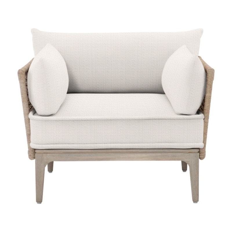 Catalonia Patio Chair with Cushions, White Linen 6016-000