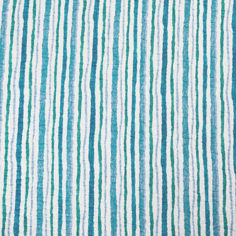 Ensemble de courtepointe réversible en coton Turtle Bay, Courtepointe grand + 2 taies décoratives standard