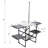Folding Camping Kitchen Table - Portable Outdoor Cooking Station with Heat Resistant Top, 4 Side Tables, Storage Rack & Lamp Post for Picnics & Camping Trips