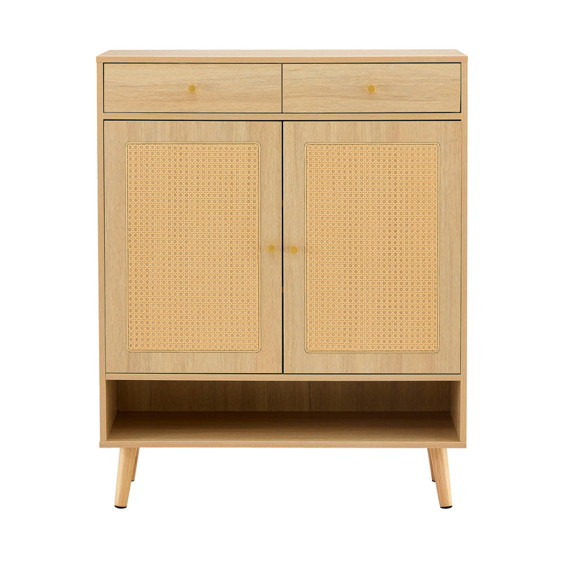 Armoire à chaussures multifonctionnelle en bois aggloméré, minimaliste, moderne et naturelle, Bois naturel