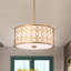 Lustre tambour unique à 3 lumières