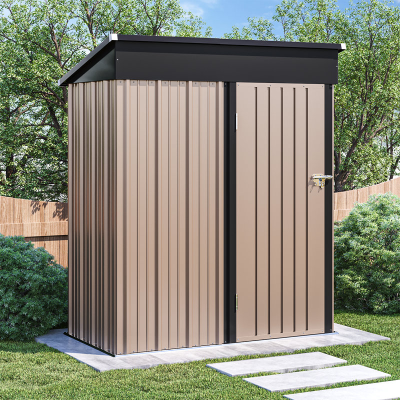 5.0 ft. W x 2.5 ft. D Galvanized Steel Lean-to Storage Shed