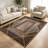 Gold Art Deco carpet-easy to clean, machine-washable, soft and comfortable; suitable for door mats, kitchens, living rooms, bedrooms, corridors, and laundry areas. Easy to clean, durable carpet for home decoration.-129871249