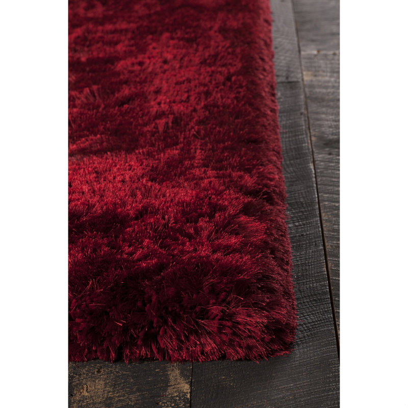 Chandra Rugs Giulia Collection Plush Modern Contemporary Hand-Woven Silver White Grey Shag Polyester Pile Material Handmade Area Rug