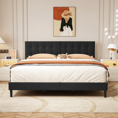 Ekamdeep Upholstered Low Profile Platform Bed -  Latitude RunÂ®, 43F8B385A81749FC94AE8875372967D9