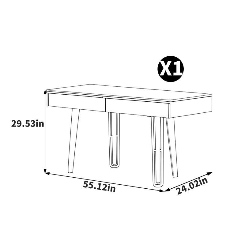 Bureau minimaliste moderne de style américain, Brun/vert