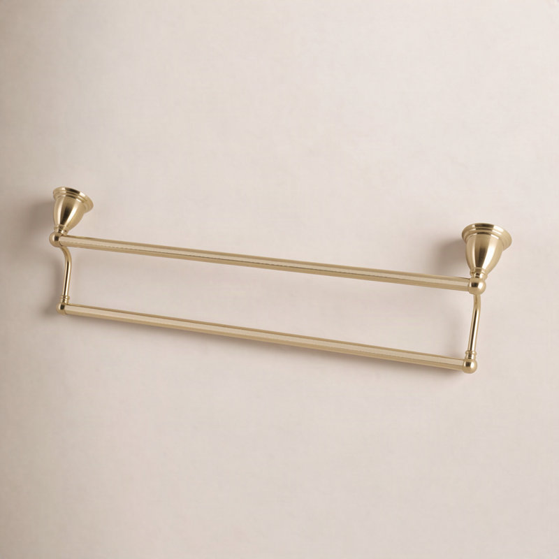 Barre à serviettes double 24 po Kingston Brass Heritage, Laiton brossé