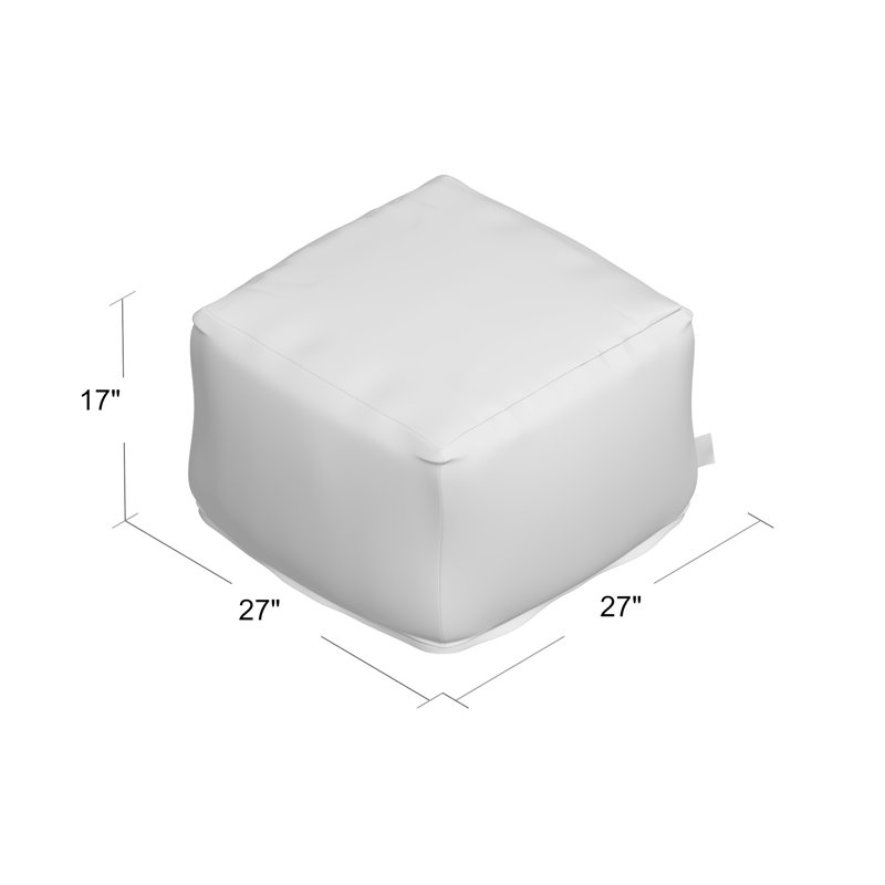 Nerys Outdoor Ottoman, Gray