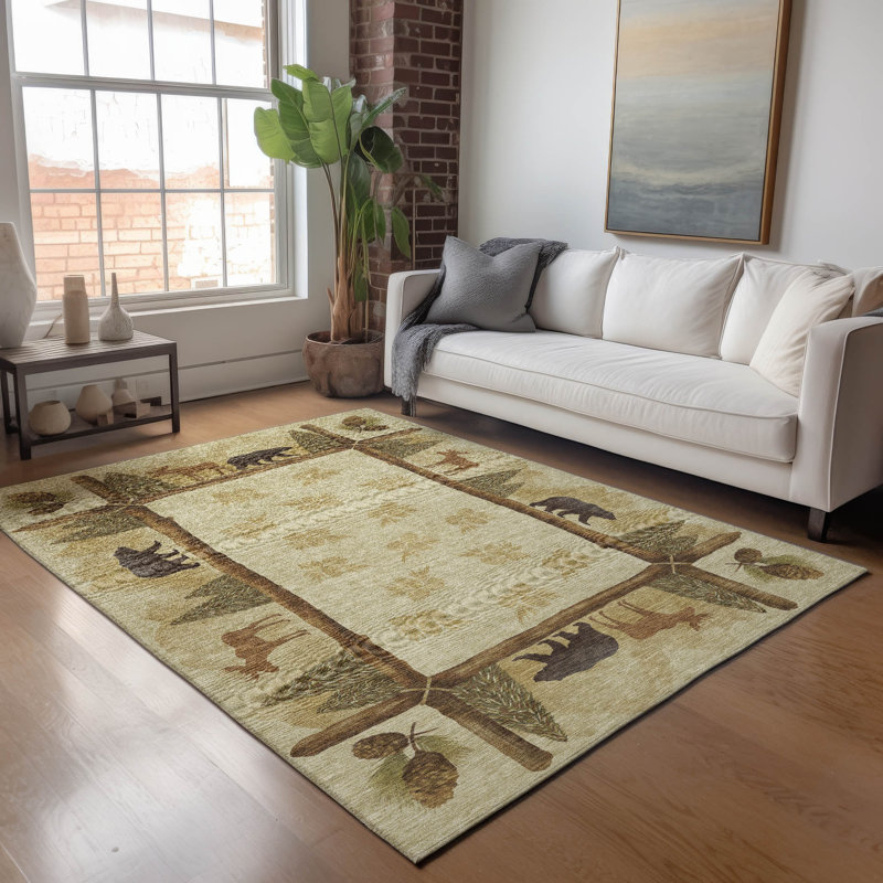 Tapis kaki haut de gamme lavable à la machine AMF142 Markhi, Rectangle 5 pi x 7 pi 6 po