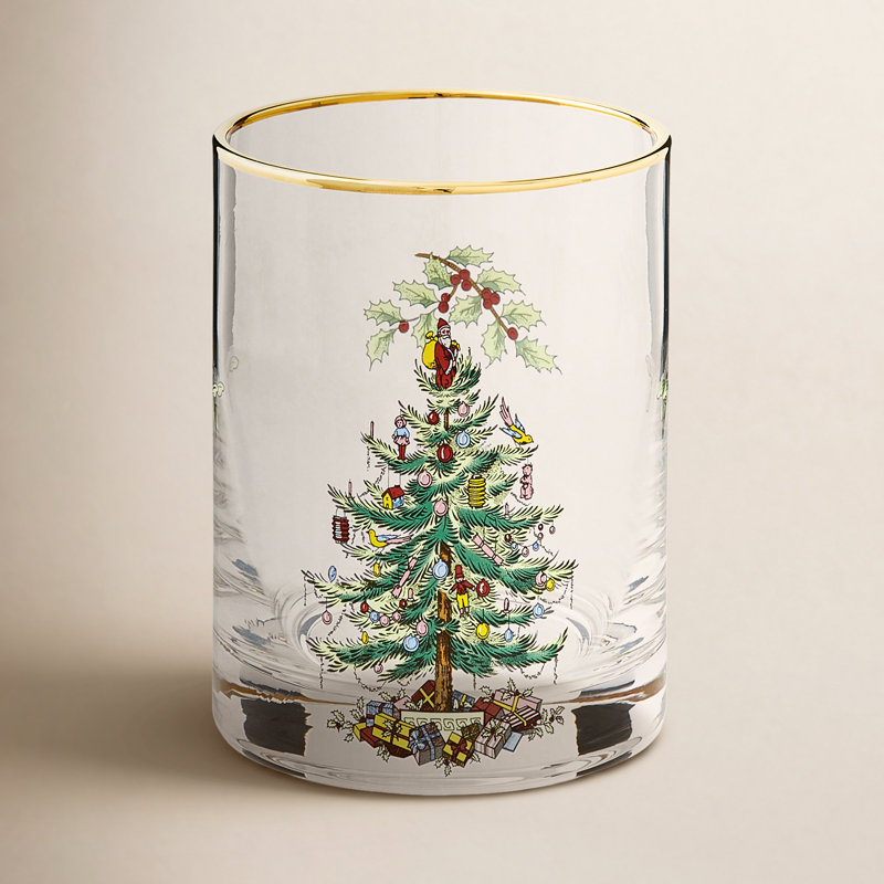 Christmas Tree 14 oz. Whiskey Glass