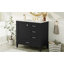 Meuble-lavabo moderne 36 po avec cadre en pin massif, 1 porte à fermeture douce et 3 tiroirs, armoire de rangement moderne-114410889