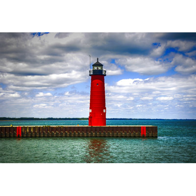 Phare rouge - photographie sur toile tendue
