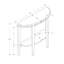 Console demi-lune en bois avec plancher-228656439