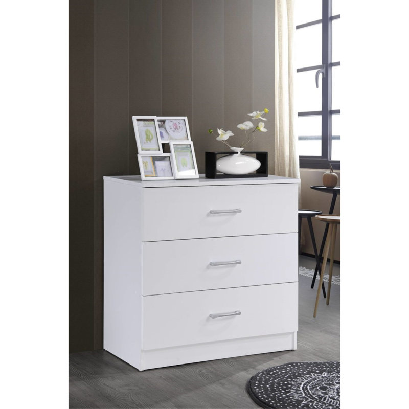 Commode 3 tiroirs Harry, Blanc