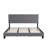 Upholstered Platform Bed Frame With Modern Button Tufted Linen Fabric Headboard, No Box Spring Needed, Wood Slat Support, Easy Assembly-190153528